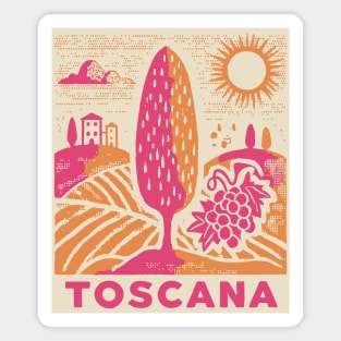 Tuscany Italy - Vibrant Countryside Scenery Magnet